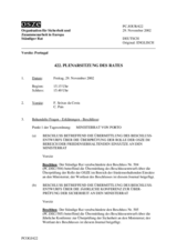 Journal of the 422nd Plenary Meeting of the Permanent Council (de)