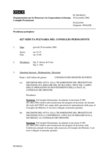 Journal of the 422nd Plenary Meeting of the Permanent Council (it)