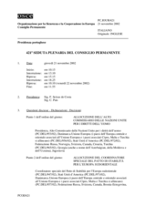 Journal of the 421st Plenary Meeting of the Permanent Council (it)