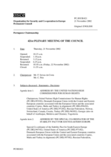 Journal of the 421st Plenary Meeting of the Permanent Council