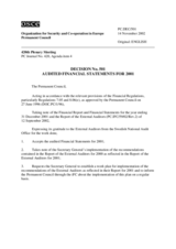 Permanent Council Decision No. 501