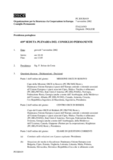 Journal of the 419th Plenary Meeting of the Permanent Council (it)