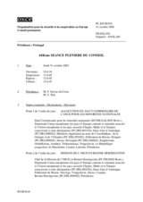 Journal of the 418th Plenary Meeting of the Permanent Council (fr)