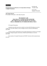 Permanent Council Decision No. 499 (it)
