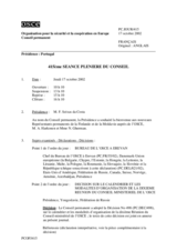 Journal of the 415th Plenary Meeting of the Permanent Council (fr)
