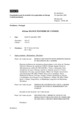 Journal of the 411th Plenary Meeting of the Permanent Council (fr)