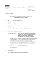 Journal of the 410th Special Plenary Meeting of the Permanent Council (fr)