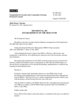 Permanent Council Decision No. 493