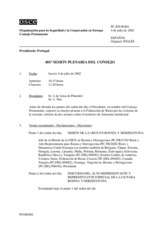 Journal of the 401st Plenary Meeting of the Permanent Council (es)