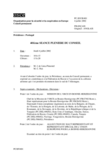 Journal of the 401st Plenary Meeting of the Permanent Council (fr)