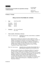 Journal of the 398th Plenary Meeting of the Permanent Council (fr)