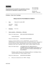 Journal of the 403rd Plenary Meeting of the Forum for Security Co-operation (fr)