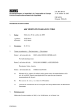 Journal of the 404th Plenary Meeting of the Forum for Security Co-operation (es)