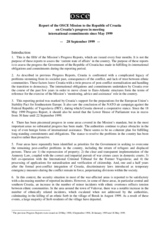 OSCE Mission to Croatia status report, May - September 1999