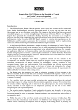 OSCE Mission to Croatia status report, November 2000 - March 2001