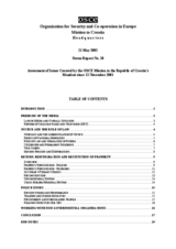 OSCE Mission to Croatia status report, November 2001 - May 2002