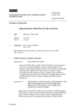 Journal of the 394th Plenary Meeting of the Permanent Council