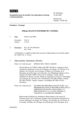 Journal of the 394th Plenary Meeting of the Permanent Council (fr)