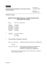 Journal of the 388th Special Plenary Meeting of the Permanent Council (es)