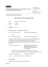 Journal of the 406th Plenary Meeting of the Forum for Security Co-operation (it)