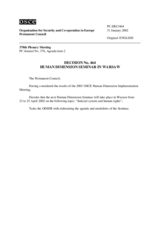 Permanent Council Decision No. 464