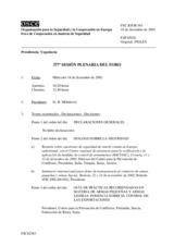 Journal of the 377th Plenary Meeting of the Forum for Security Co-operation (es)
