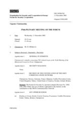 Journal of the 376th Plenary Meeting of the Forum for Security Co-operation