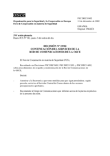 Forum for Security Co-operation Decision No. 19/02 (es)