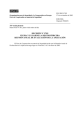 Forum for Security Co-operation Decision No. 17/02 (es)