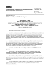 Forum for Security Co-operation Decision No. 18/02 (it)