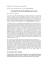 Interview with the Head of the OSCE Mission to Croatia, Novi Sad-based Dnevnik