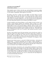 A pivotal year for the Balkans, article by the OSCE Chairman-in-Office in Serbian magazine Vreme