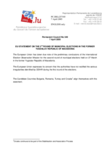Statement by the Delegation of EU/Luxembourg on the 2nd Round of Municipal Elections in the former Yugoslav Republic of Macedonia that took place on 27 March 2005