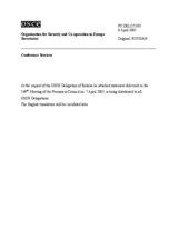 Statement by the Delegation of Belarus on the OSCE/ODIHR final report on the presidential elections in the United States of America (ru)