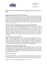 Report on the activities of the OSCE Chairman-in-Office
