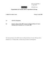 Summary Report of the 2005 Central Asia Regional Heads of Centres Meeting