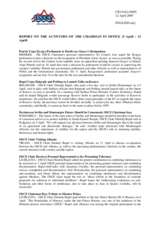 Report on the activities of the OSCE Chairman-in-Office