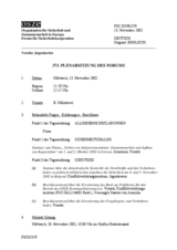 Journal of the 373rd Plenary Meeting of the Forum for Security Co-operation (de)