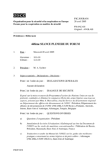 Journal of the 448th Plenary Meeting of the Forum for Security Co-operation (fr)
