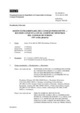 Journal of the 551st Special Plenary Meeting of the Permanent Council - Joint Meeting with the Committee of Ministers of the Council of Europe (es)