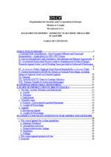 Domestic war crime trials 2004 Domestic war crime trials 2004