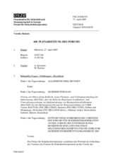 Journal of the 449th Plenary Meeting of the Forum for Security Co-operation (de)