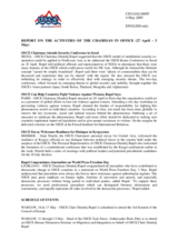 Report on the activities of the OSCE Chairman-in-Office