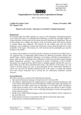 Report on the Termez-Hayraton Cross Border Training Programme