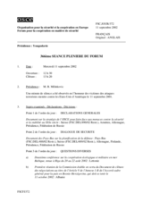 Journal of the 366th Plenary Meeting of the Forum for Security Co-operation (fr)