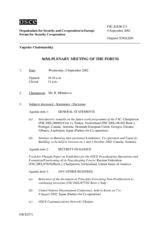 Journal of the 365th Plenary Meeting of the Forum for Security Co-operation