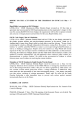 Report on the activities of the OSCE Chairman-in-Office