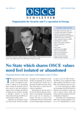OSCE Newsletter July/August 2001