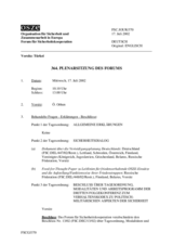 Journal of the 364th Plenary Meeting of the Forum for Security Co-operation (de)