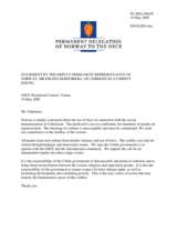 Statement by the Delegation of Norway on Uzbekistan